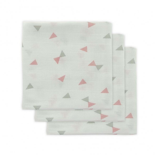 Little Limonade textilpelenka hidrofil - (3 darabos) riangle grey/pink